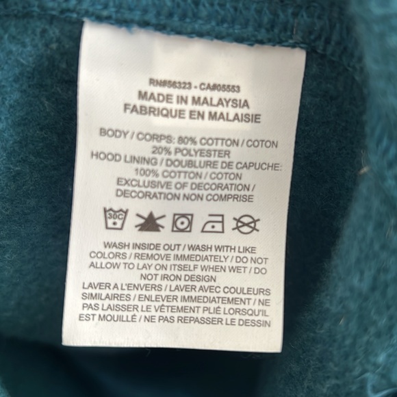 NWOT: Nike Dark Peacock Blue Hoodie, Geometric design - Picture 8 of 8